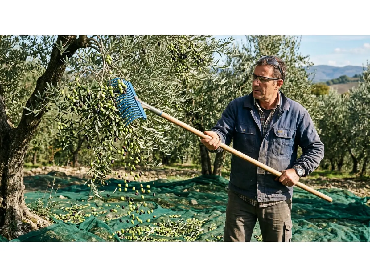 Come usare l'abbacchiatore senza danneggiare l'olivo: tecnica, movimenti, errori da evitare