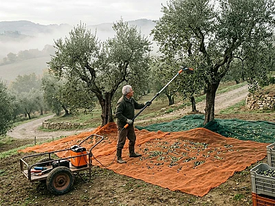 Raccolta olive da soli: attrezzatura, metodo e tempi per chi lavora senza aiuti